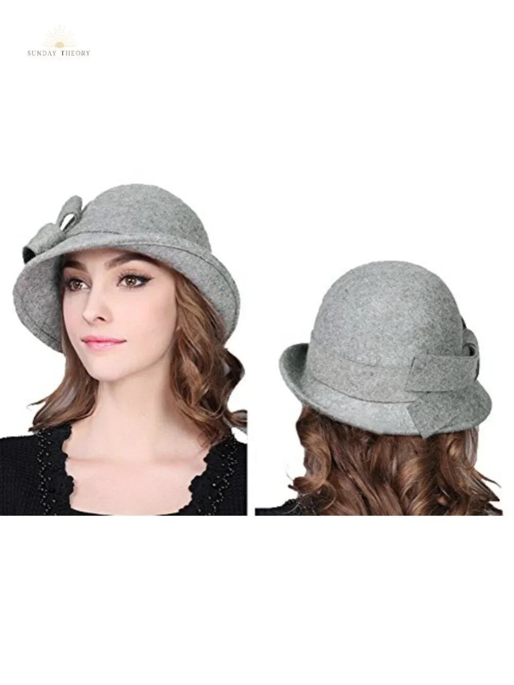 100% Wool Vintage Bucket Hat with Drawstring Adjustable Fit